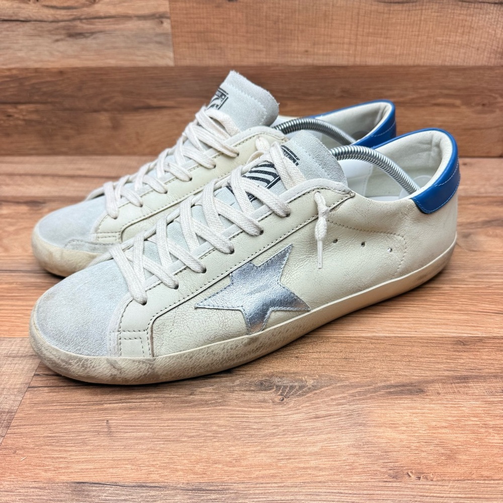 GOLDEN GOOSE Super-Star Men Size 10.5-11 44Leather m Sneakers - Picture 4 of 14